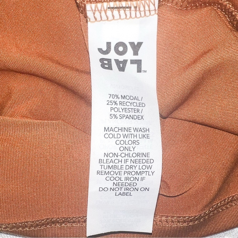 JoyLab Women’s V-Neck Cinched Front Long Sleeve Top - Burnt Orange, Size M - Picture 4 of 13